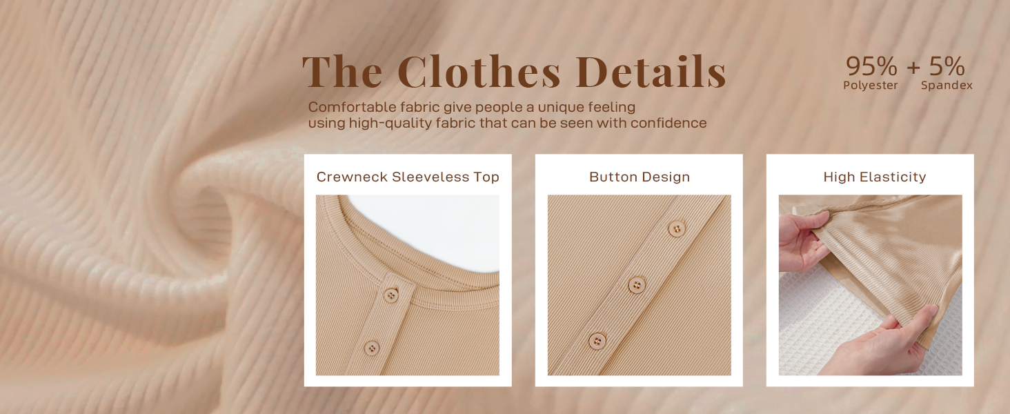 Women’s Button Down Tank Tops Ribbed Summer Vest Button Up Open Front Sleeveless Slim Fit Crop Going Out Tops 7 button down tank top