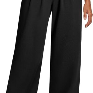 Heathyoga Wide Leg Stretchy Work Pants Women Pull on Dress Pants High Waisted Business Casual Trousers Slacks for Women