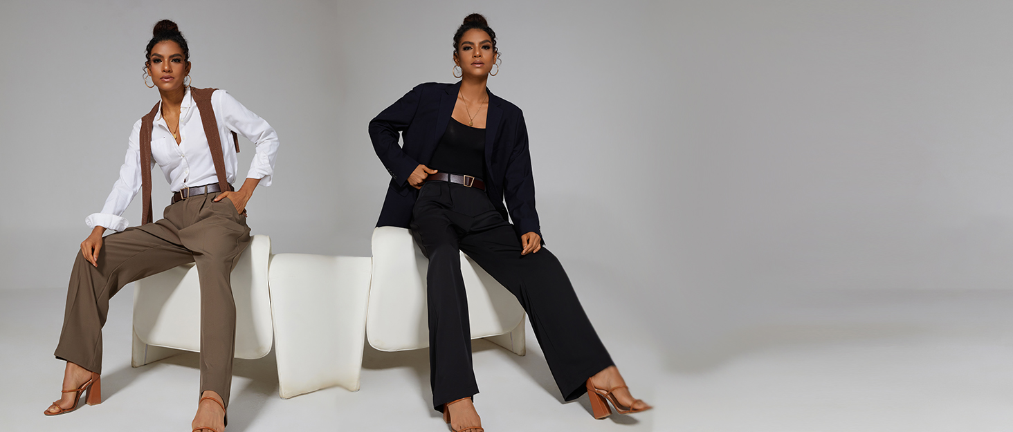 Wide Leg Pants Women's High Elastic Waisted in The Back Business Work Trousers Long Straight Suit Pants 1 afa47211 5bb9 4ea5 8255 1f96db7d5a75. CR0,0,1464,625 PT0 SX1464 V1
