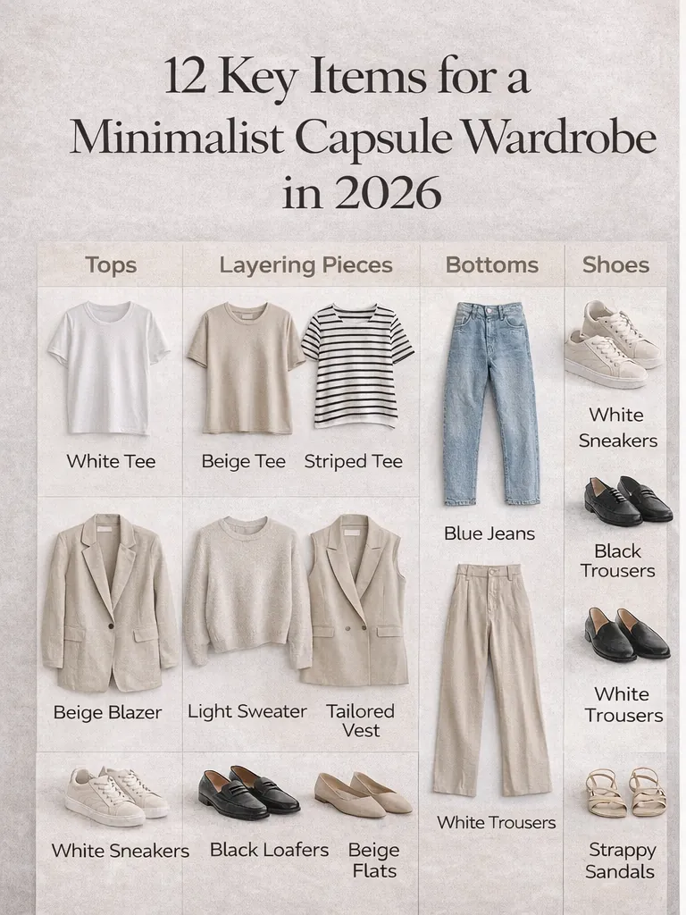 Minimalist Wardrobe 2026: The Complete Guide to Building a Modern Affordable Premium Closet 1 capsule wardrobe visual chart