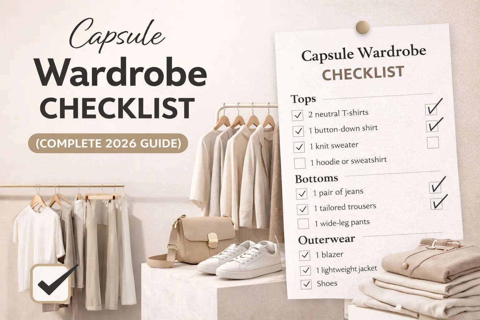 Capsule Wardrobe Checklist (Complete 2026 Guide)